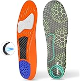 SMOSUN Carbon Fiber Insoles - Boost Explosive Power and Bounce, Arch Support, Shock Absorption, Injury Prevention, Alleviate Foot Pain (L (Men's 8-9.5 / Women's 9-10.5))