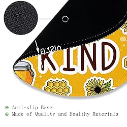 Cute Bee Small Mouse Pad with Stitched Edge
