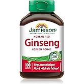 Jamieson Korean Red Ginseng, Panax Ginseng, Helps with Stress Response, Reduces Fatigue, Boosts Cognitive Health, and Helps E