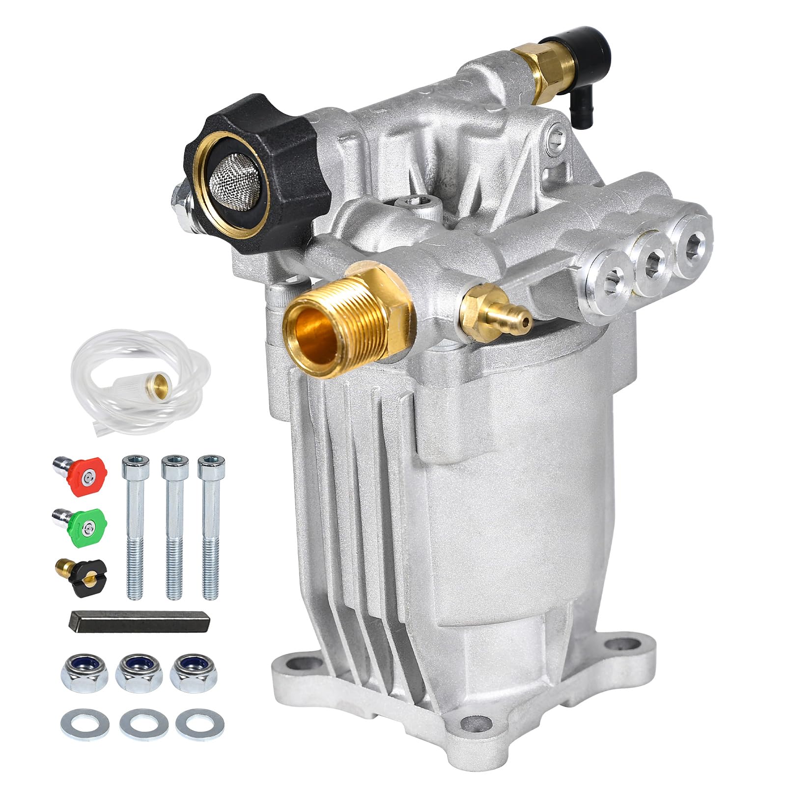 Photo 1 of TOOLCY 3/4" Shaft Horizontal Pressure Washer Pump, 2600-3300 PSI @ 2.5 GPM - Power Washer Pump for Gas Washer - Compatible with Honda, Simpson, Ryobi and More
