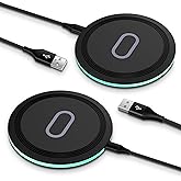 Samsung Fast Wireless Charger Pad, 2 Pack 15W Wireless Charging Pad Fast Charging Station for Samsung Galaxy S24 S25 Edge S23 FE S23 S22 S21 Note 20,iPhone 16 15 14 13 Pro Max,Pixel 9 8a 8Pro 7a 7