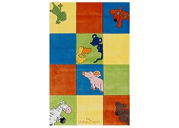 Amazon De Die Lieben Sieben Kinderteppich Bunt Bunter Teppich