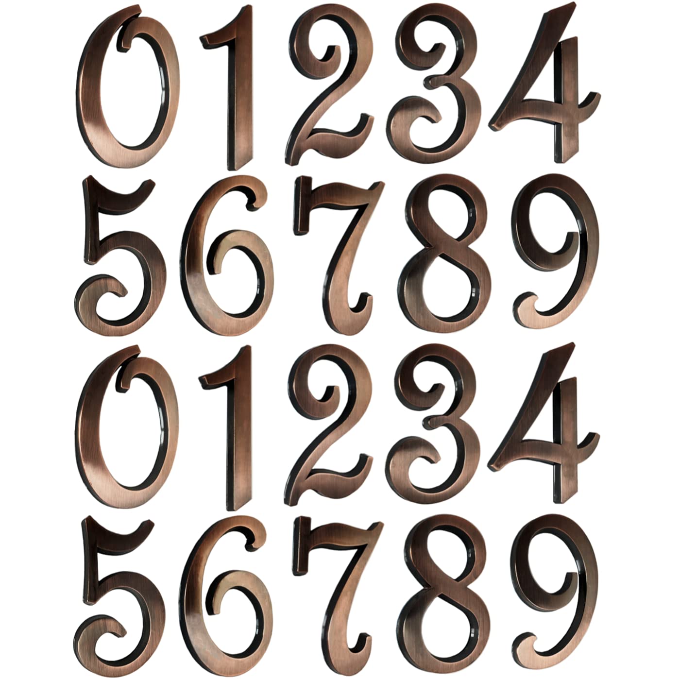 Photo 1 of Waterproof House Mailbox Numbers 3 Inch Door Number Address Sign Stickers for Apartment Hotel Office Home Yard Outside or Business Decoration Project. (Copper)