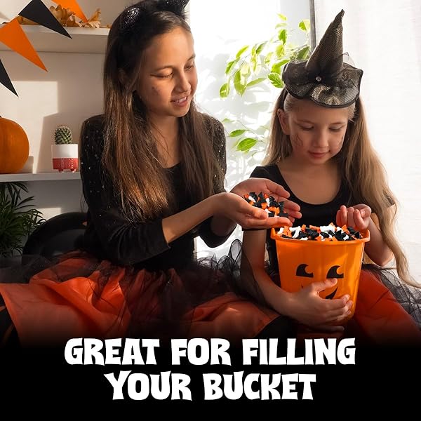 BULK HALLOWEEN CANDY – 4LB SPOOKY BATS & BONES HARD CANDY – BLACK & ORANGE PARTY TREATS FOR TRICK-OR-TREAT, CANDY BUFFETS & SPOOKY CELEBRATIONS