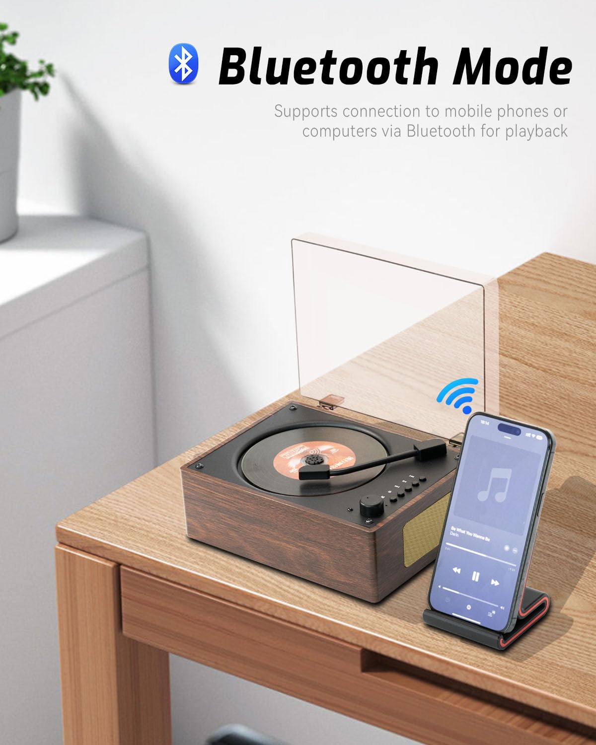 Portable CD Players for Home Retro: Hi-Fi Bluetooth Music Speaker Built-in Battery Remote Control Support AUX/USB BGM Player for Home Décor Gifts for Retro Enthusiasts