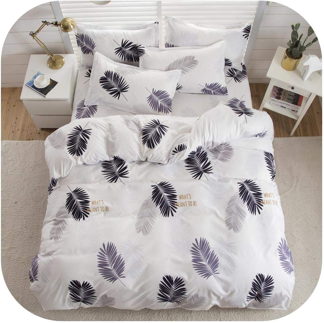 Black Heart Style Bedding Set Bed Linen Single Double Bed Sheet