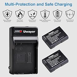 Uwayor EN-EL14 EN-EL14A Battery and Charger Set for