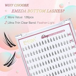 EMEDA Bottom Lashes individual Bottom Lash Clusters