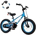 RoyalBaby EZ & Freestyle Kids Bike, Beginners Pedal Balance 2-in-1 Training Bicycle, Size 12-18 Inch for Toddlers to Big Kids