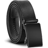 BULLIANT Men's Full Grain Leather Ratchet Belt Trimmable 1 3/8&ldquo;-Gift Boxed | Smooth Sliding | Micro Adjustable Fit | Tailored Size | Holeless Understated Elegance