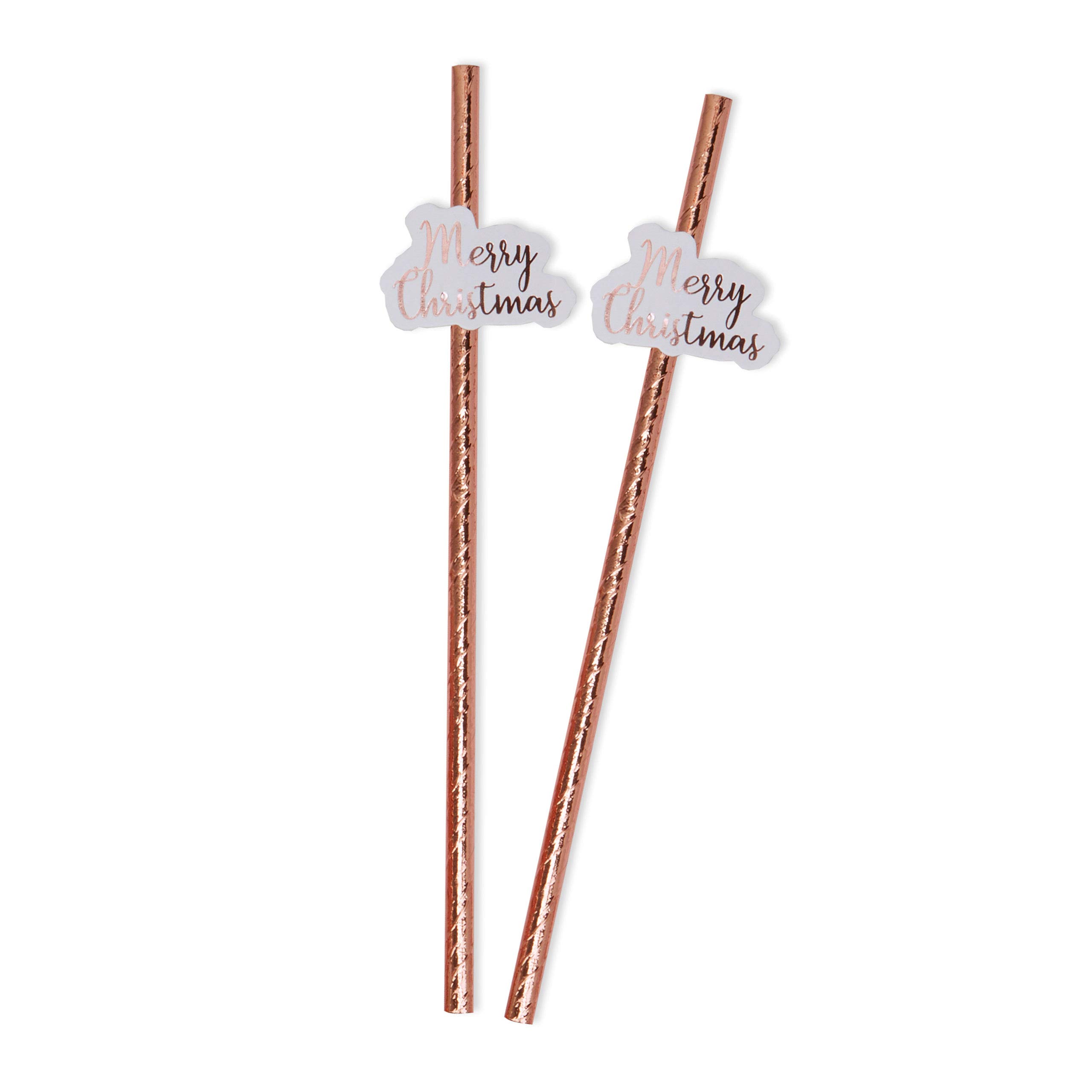 Neviti Paper Straws - Rose Gold Foil