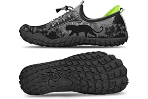 CROVA Built-in Heel Grips Water Shoes for Kids Girls Boys Hiking Shoes Wide Barefoot Swim Beach Pools Slip-On Quick Dry Light