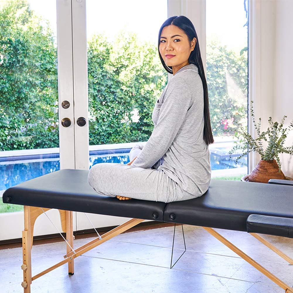 Massage Table Massage Bed Spa Bed 84 Inches Long Portable 2 Folding W/Carry Case Table Heigh Adjustable Salon Bed Face Cradle Bed: Health & Personal Care