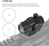 Feyachi Red Green Dot Sight RDS-36 1x22mm 5 MOA with 0.83 inch Riser Mount view 3