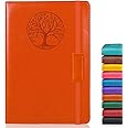 Biuwory Lined Journal Notebook for Women Men,256 Pages A5 Hardcover Leather Journals for Writing,Travel,Business,Work & School,College Ruled Notebooks for Note Taking,Diary Notepad 5.7"×8.3" orange