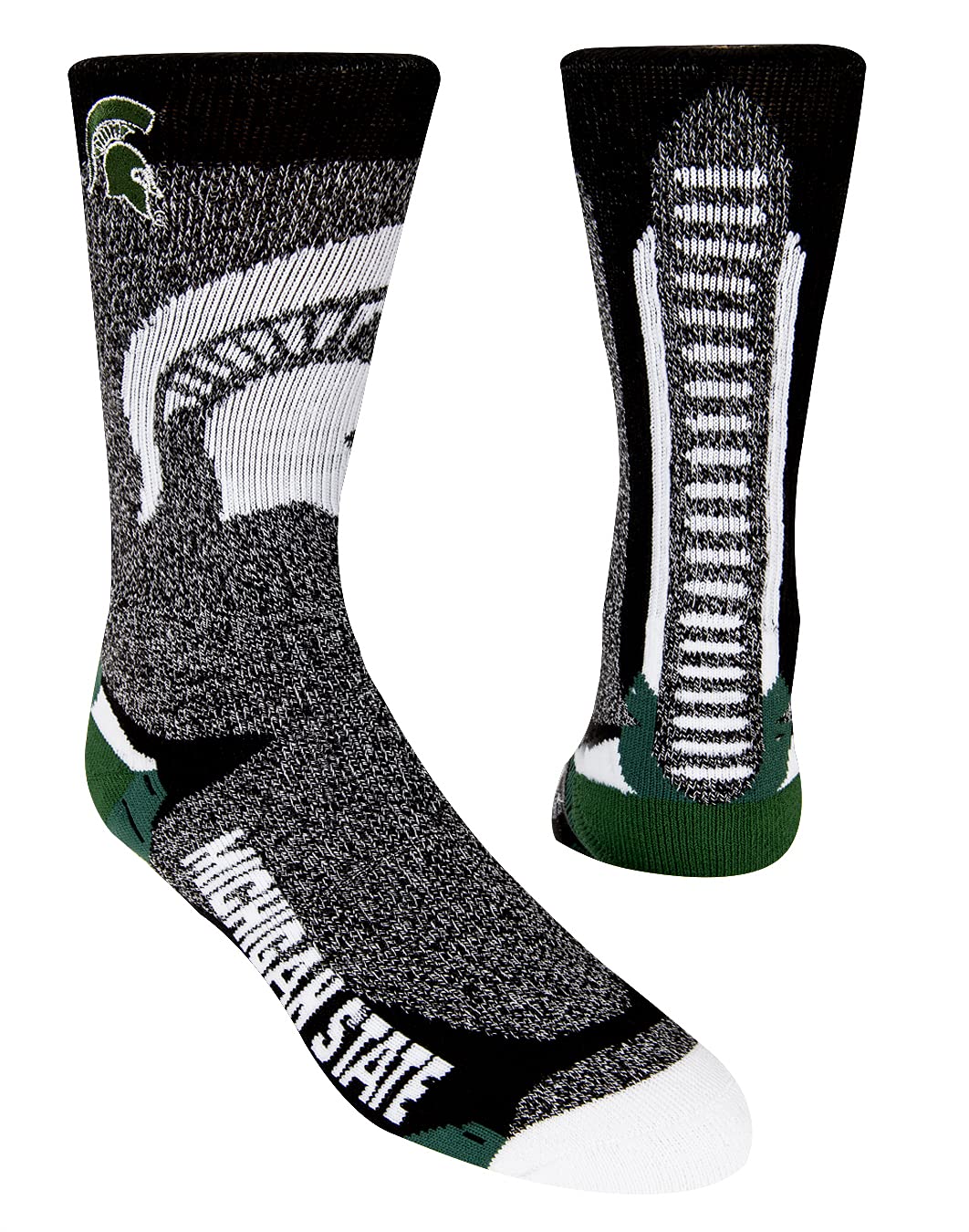 For Bare Feet NCAA-Downtown Socks-Michigan State Spartans, Large