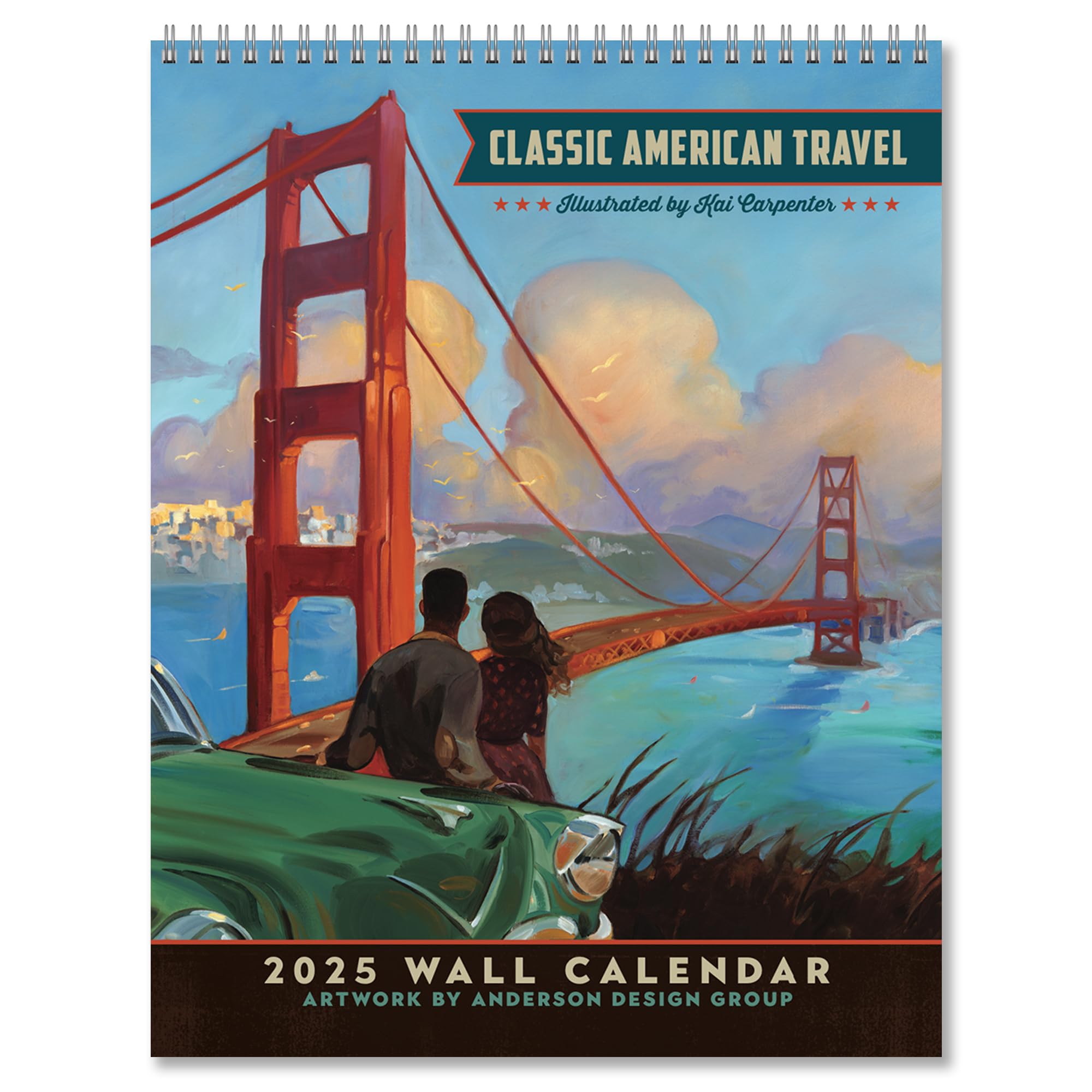 Photo 1 of ++3 pack++Americanflat 2025 Wall Calendar - US Cities Poster Design - 10x13 Large Wall Calendar - 12 Month Hanging Calendars for Home or Office - 2025 Calendars for Planning and Organization