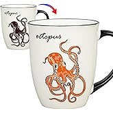 Octopus Heat Changing Coffee Mug Cool Color Changing Mug Christmas Birthday Gifts for Men Women