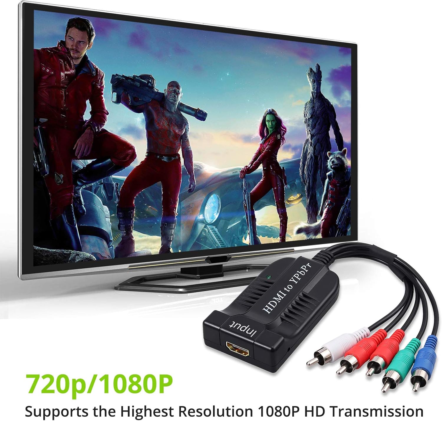 LiNKFOR 1080P HDMI to Component Converter Scaler HDMI to YPbPr Converter convert hdmi to component HDMI to video Converter HDMI to 5RCA RGB Converter for HDTV Box PC PS3 Fire stick Roku Blu-Ray DVD: Electronics