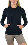 ToBeInStyle Women's Thin L.S. Drawstring Hooded