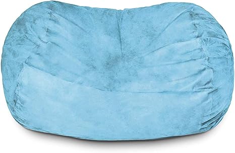 Amazon Com Ink Craft 6 Foot Bean Bag Chair Cover Only Large Washable Furniture Bean Bag Replacement Cover Without Bean Filling Aqua Blue Kitchen Dining