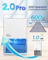 EasyAcc Dehumidifier Pro 2000ml 50W 3 Modes Auto Defrost Ultra Quiet view 2