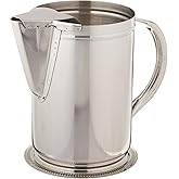 Winco Stainless Steel Water Pitcher with Guard, 64-Ounce