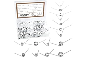 Wokape 45pcs 15 Sizes Stainless Steel Tiny Torsion Spring Set, 0.5/1 /1.5/2 /2.5mm Wire Diameter 45°& 90°& 120°Torsion Spring