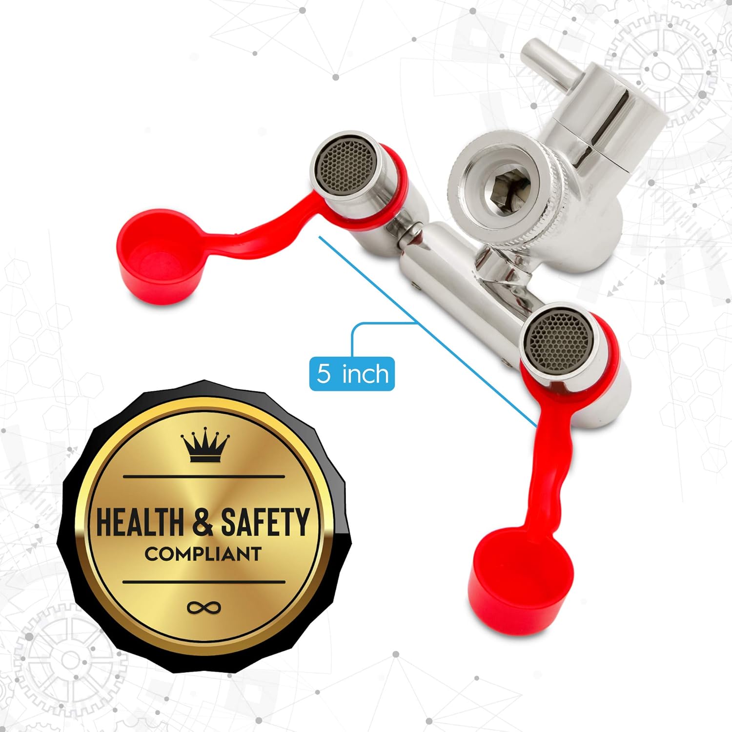 Faucet Mounted Eyewash Station – Reliable First AID Emergency Eye Wash Unit for Sink Attachment – Sink Mount Eye Flush Shower for Eyes and Skin: Industrial & Scientific