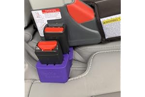SEAT BELT EXTENDER PROS BPA Free Seat Belt Buckle Booster (2-Pack) - Raises Your Seat Belts for Easy Access - Makes Buried Seat Belt Receptacles Stand Upright for No-Hassle Buckling - Free Sticker Set Gift