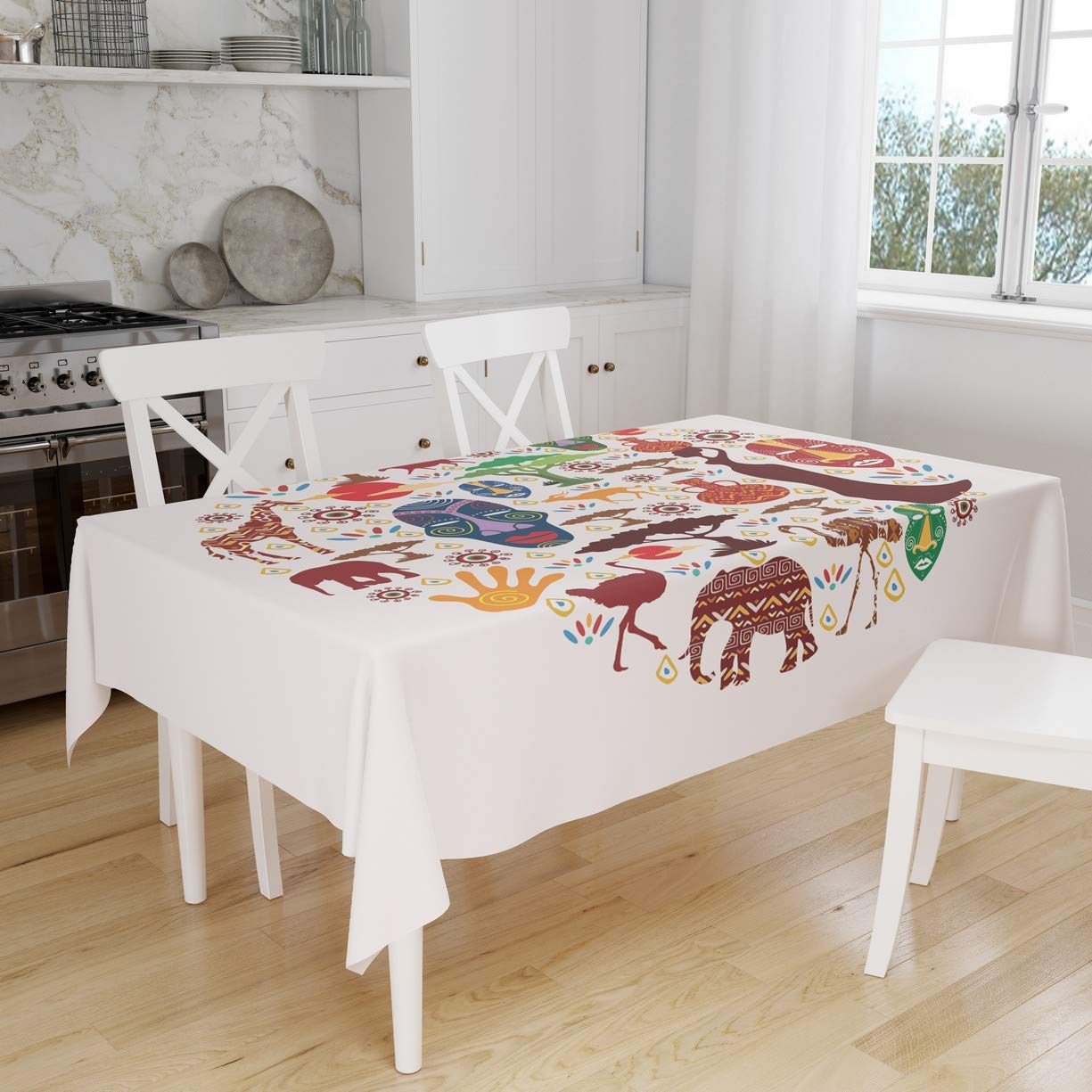Bonamaison Kitchen Decoration, Tablecloth, 140cm x 160cm - Designed and Manufactured in Turkey