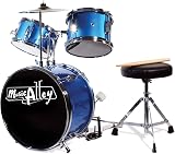 Music Alley Junior Drum Kit 3 Piece with Stool and Drumsticks