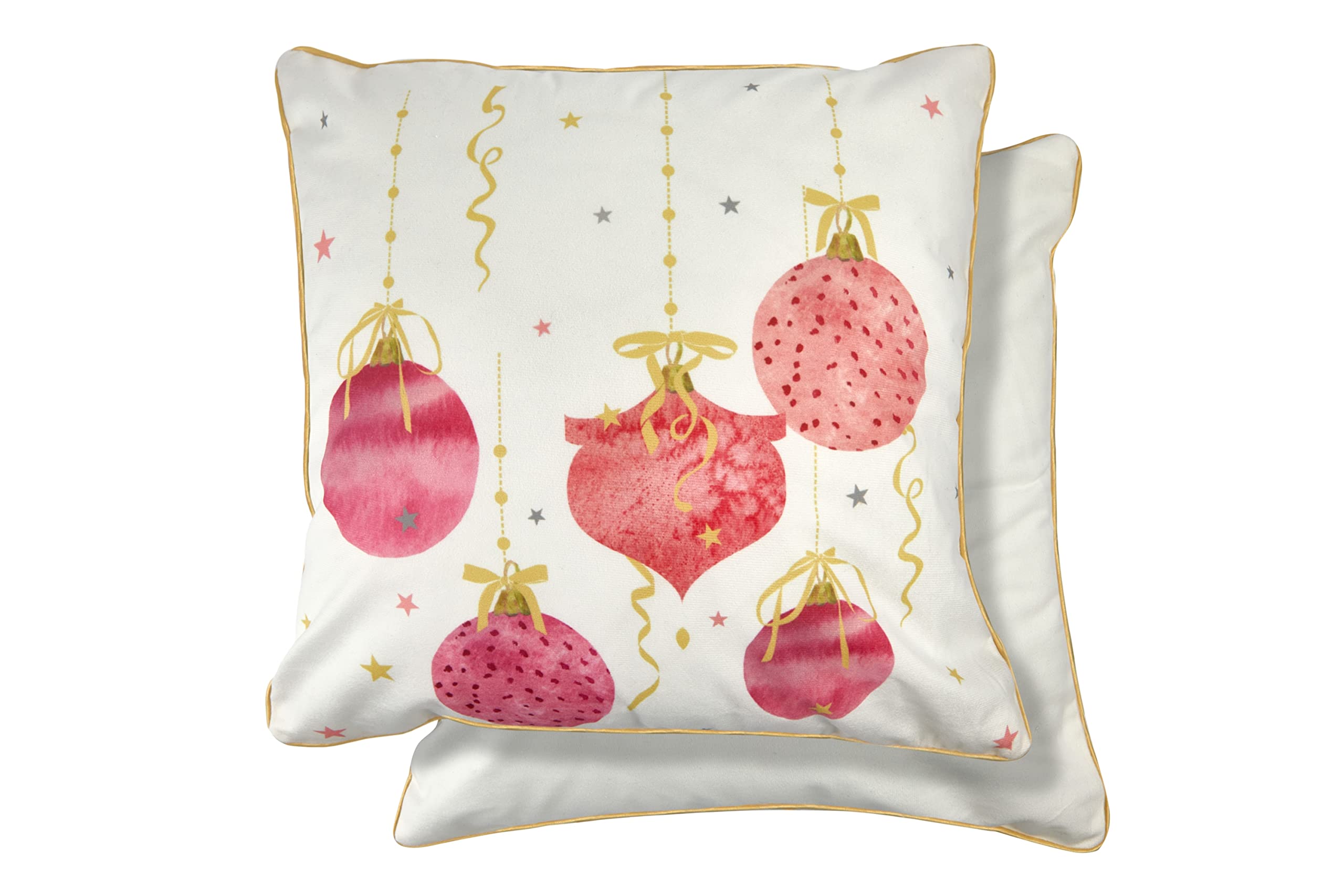 Emma Barclay Bauble Print - Cushion Cover in Pink - 17x17 (43x43cm)
