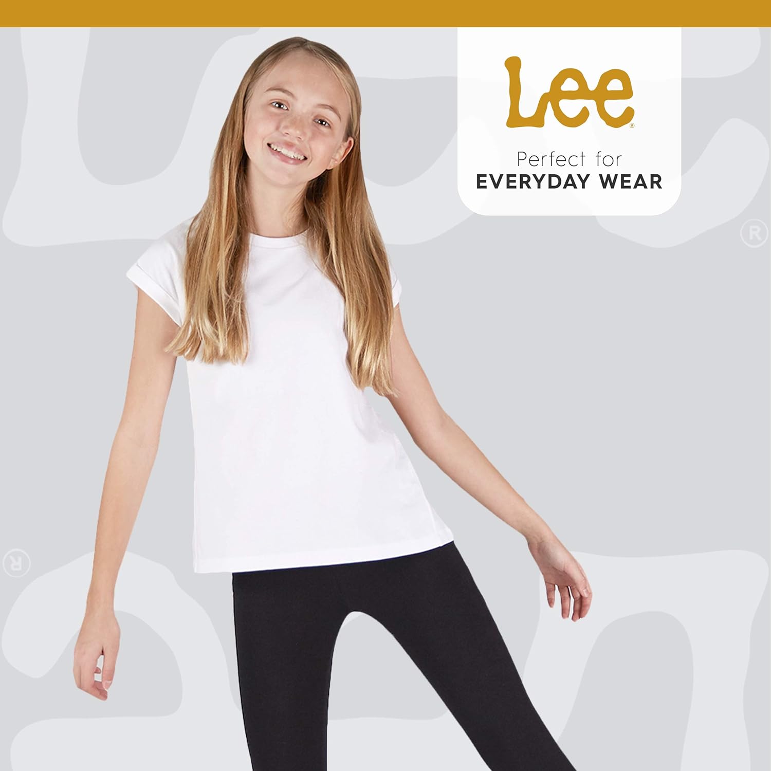 LEE 3 Pack Leggings for Girls | A Stylish Mix of Solid Color or Prints, Super Soft Pull on Leggings for All Day Comfort: Clothing