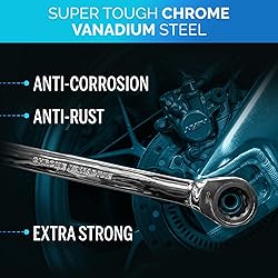 TOOLGUARDS 17mm Wrench - Ratcheting Wrench - Slim