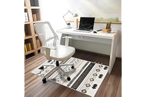 RIMAYA Office Chair Mat for Hardwood Floor, 4.37 lbs Anti-Slip Hi-Q Desk Chair Mat for Hardwood & Low-Carpeted Floors, 59x48 /1.5x1.2m Easy to Clean Desk Floor Mat for Office Chair on Hardwood Floors