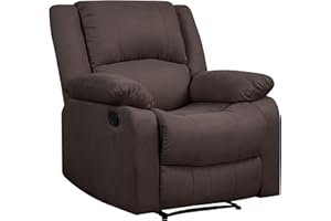 LIFESTYLE SOLUTIONS Relax A Lounger Warren Reclining Armchair, Standard, Chocolate
