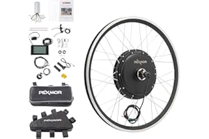 PEXMOR Electric Bike Conversion Kit, 48V 1200W 26" Front/Rear Wheel E-Bike Conversion Kit with 3 Mode Controller, PAS, LCD Display, Twist Throttle
