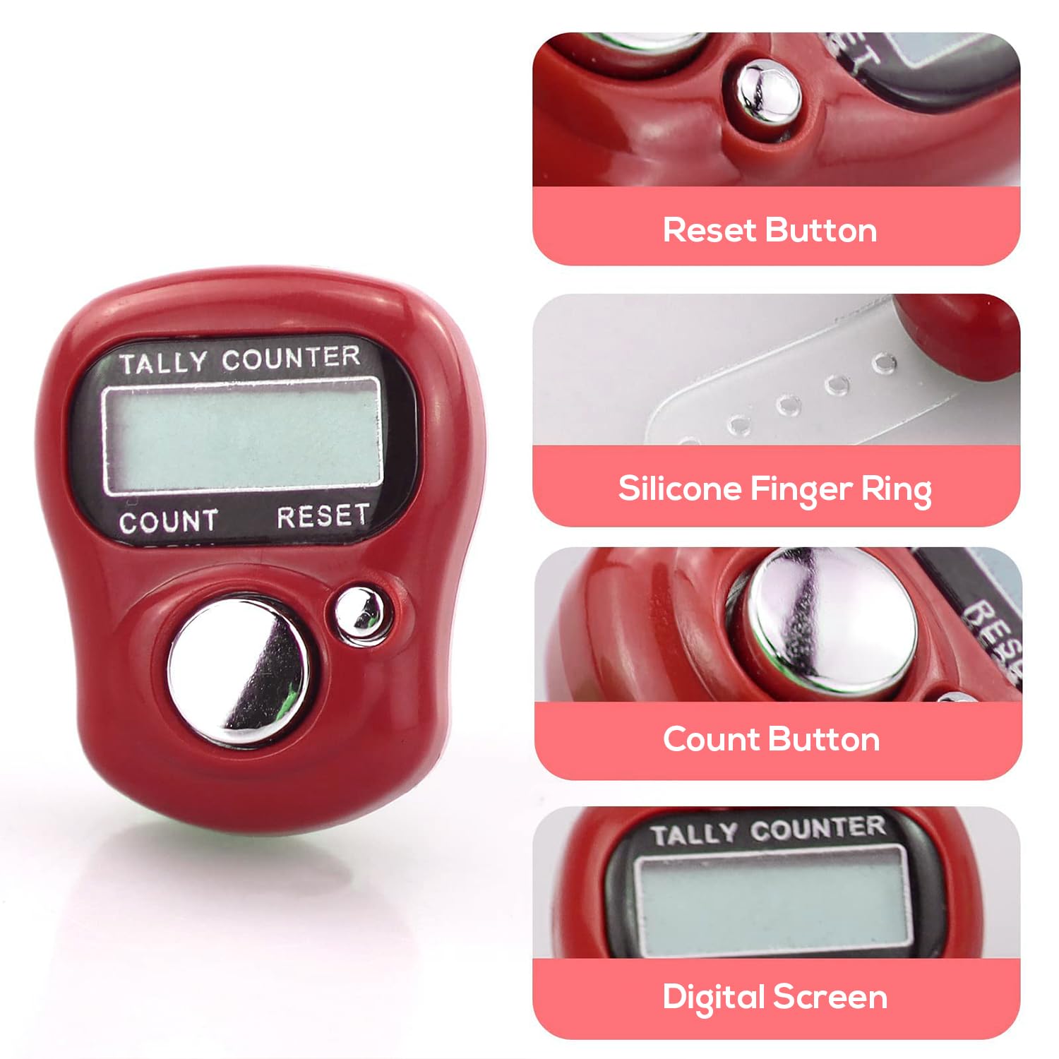 Mua Electronic Finger Tally Counter 7-Pack, Mini LCD Digital Display ...