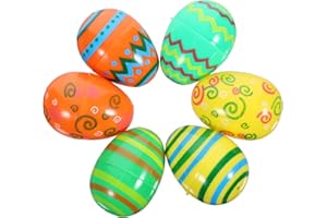 JECOMPRIS Lot de 12 œufs de Pâques vides en plastique à remplir pour la chasse de Pâques, paniers de Pâques