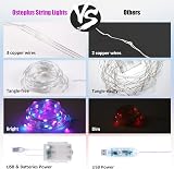 Ooklee Colour Changing Fairy Lights LED String 50 LED 16.4ft Remote USB/Battery view 4