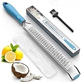 Updated 2021 Version Zester Grater - Parmesan Cheese, Lemon, Chocolate, Ginger, Garlic, Nutmeg, Vegetables, Fruits - Soft Tou