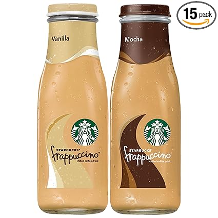 Amazon Com Starbucks Frappuccino 2 Flavor Variety Pack 9 5 Fl Oz 15 Count Grocery Gourmet Food