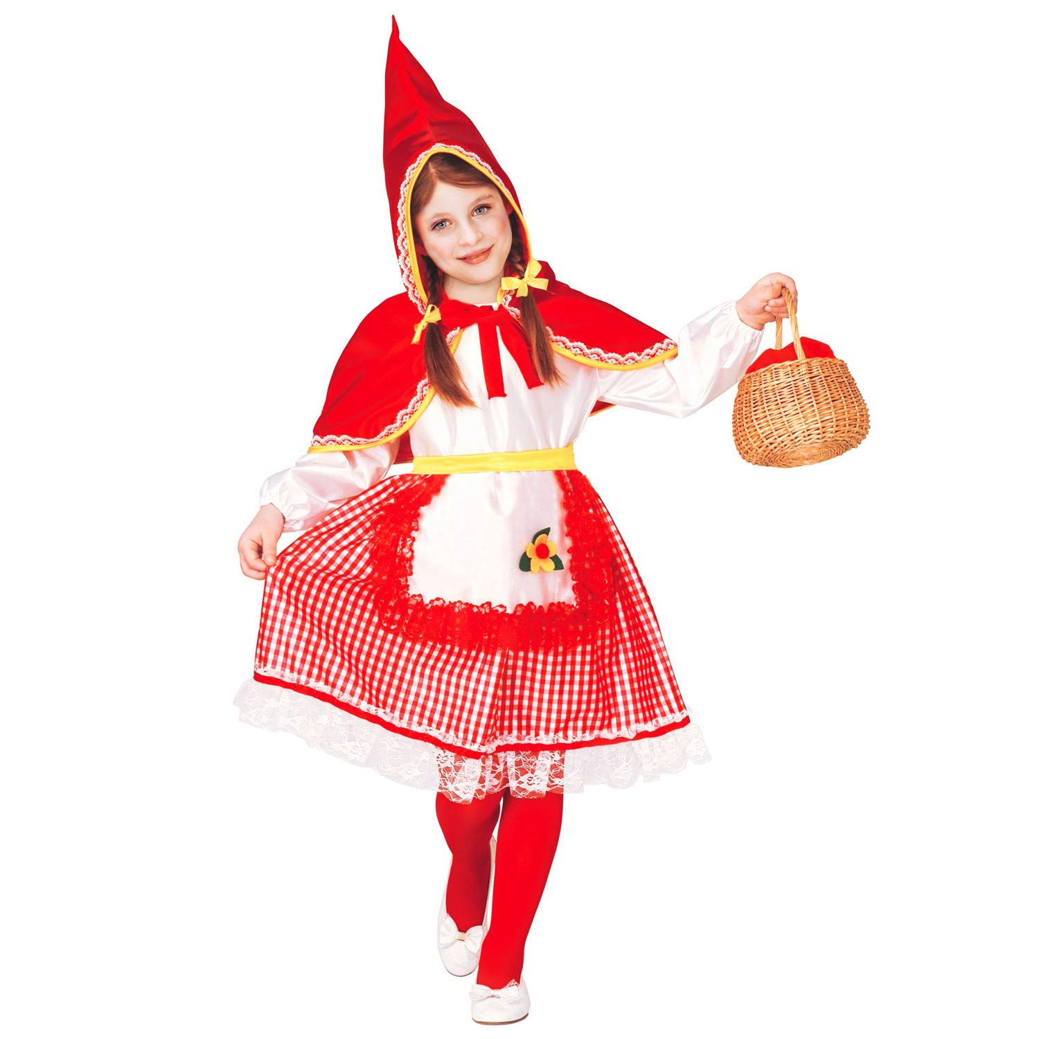 Widmann 34705 Red Cape Costume for Children, Multicoloured, 116 cm / 4-5 Years