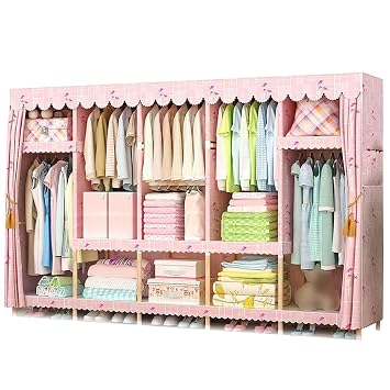 Xiaonua Tragbarer Stoffgarderobe Wandschrank Organisator Hangend