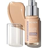 Revlon Illuminance Skin-Caring Liquid Foundation, Hyaluronic Acid, Hydrating and Nourishing Formula with Medium Coverage, 209 Buff Beige, 1 fl oz