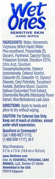 WET ONES SENSITIVE SKIN SIZE 20CT WET ONES SENSITIVE SKIN 20CT