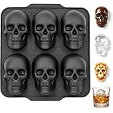 KASHME Richly Detailed Skull Baking Pan BPA Free, Easy Release Silicone Skull Molds for Baking, Dishwasher Safe