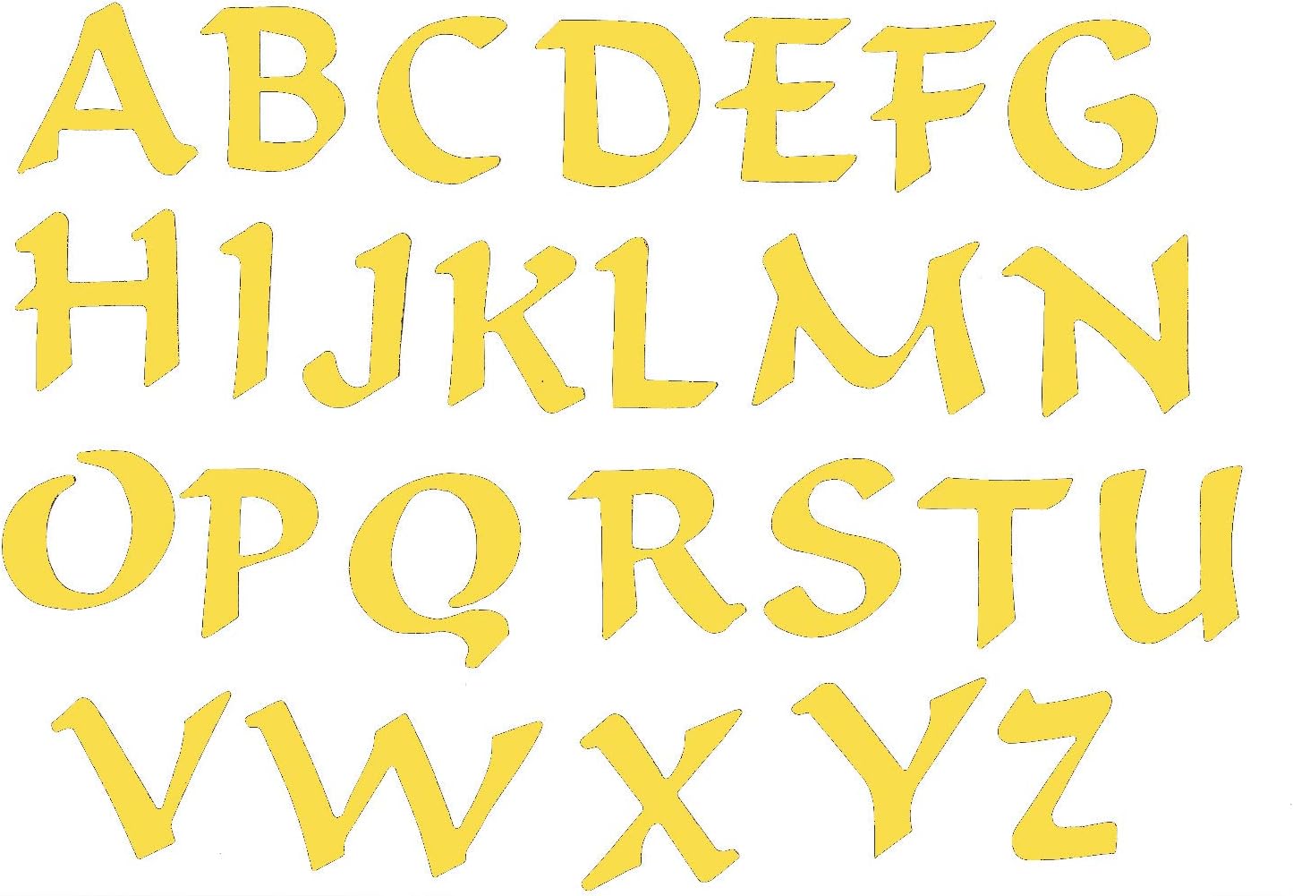 Self Adhesive Felt Letter Set - Yellow