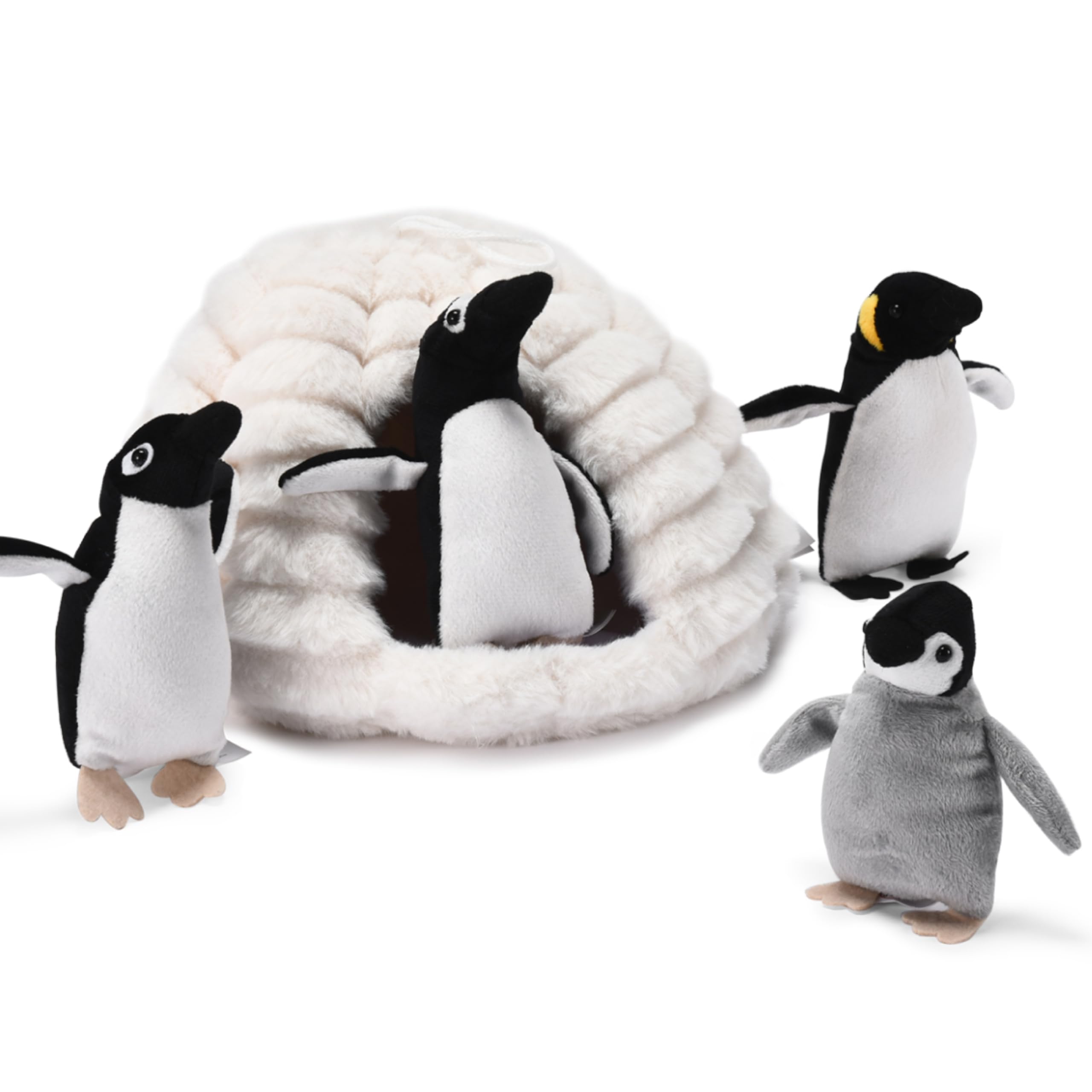 Photo 1 of Snug A Babies Penguin Stuffed Animal Set - 4 Soft and Cuddly Plush Penguins with Igloo - Perfect Penguin Plush Toy for Kids to Play, Cuddle, and Uplift Social Skills - Soft, Huggable, and Safe